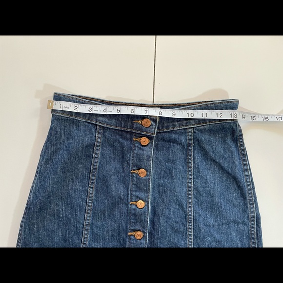 J Crew Denim Skirt XS Flare Mini with Button down Size 26 - Picture 4 of 8